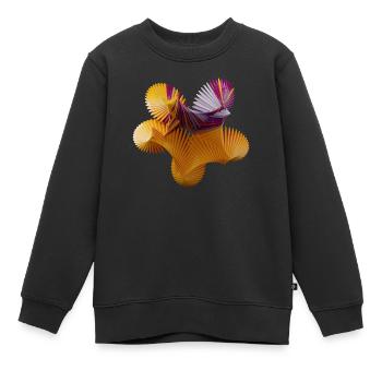 spiral 1 - Kinder Premium Organic Sweatshirt - Schwarz - Vorne - AI Model Kid Female (0cm)