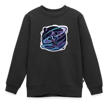 Lebe deinen Traum - Kinder Premium Organic Sweatshirt - Schwarz - Vorne - AI Model Kid Female (0cm)