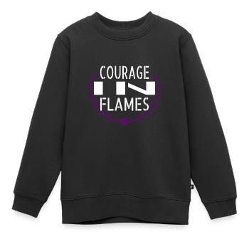 Actes de courage Premiers intervenants Sécurité communautaire - Sweat Premium enfant bio - noir - Devant - AI Model Kid Female (0cm)