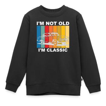 I'm Not Old I'm Classic Funny Car Quote Retro - Kinder Premium Organic Sweatshirt - Schwarz - Vorne - AI Model Kid Female (0cm)