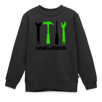 Tool Icons - Kids Premium Organic Sweatshirt - black - Front - AI Model Kid Female (0cm)