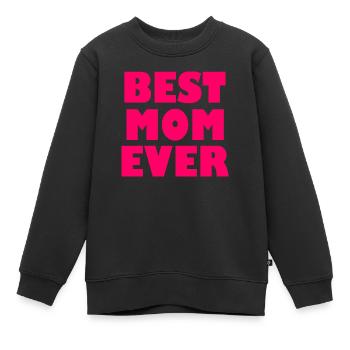 Best mom ever - Kinder Premium Organic Sweatshirt - Schwarz - Vorne - AI Model Kid Female (0cm)