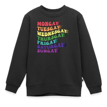 Soyez LGBTQ Gay Lesbienne Bi Trans Pride Coloré - Sweat Premium enfant bio - noir - Devant - AI Model Kid Female (0cm)