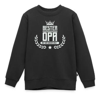 bester opa der welt - Kinder Premium Organic Sweatshirt - Schwarz - Vorne - AI Model Kid Female (0cm)