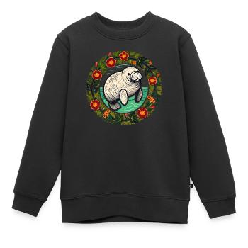 Seekuh - Kinder Premium Organic Sweatshirt - Schwarz - Vorne - AI Model Kid Female (0cm)