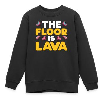 Der Boden ist Lava Bouldern - Kinder Premium Organic Sweatshirt - Schwarz - Vorne - AI Model Kid Female (0cm)