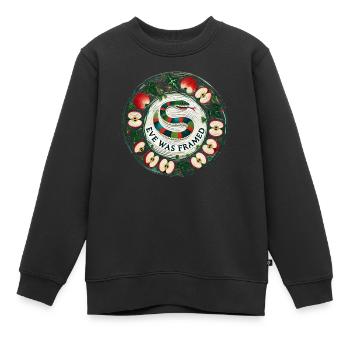 Eve a été piégée - Sweat Premium enfant bio - noir - Devant - AI Model Kid Female (0cm)