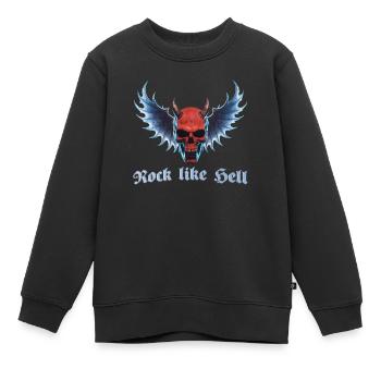 Wing Devil 2024 02 - Kinder Premium Organic Sweatshirt - Schwarz - Vorne - AI Model Kid Female (0cm)