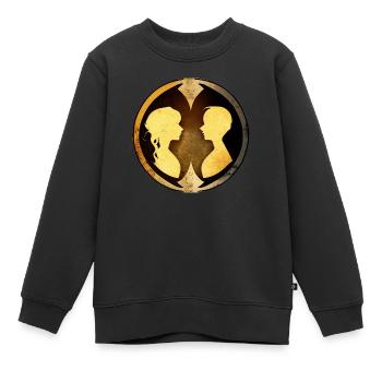 Harmonie-Duo - Kinder Premium Organic Sweatshirt - Schwarz - Vorne - AI Model Kid Female (0cm)