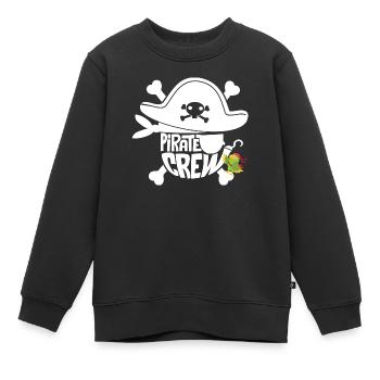 Piraten Geburtstag Party Gruppen Shirt Freibeuter - Kinder Premium Organic Sweatshirt - Schwarz - Vorne - AI Model Kid Female (0cm)