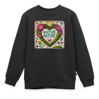 Pflegen Sie die Natur - Kinder Premium Organic Sweatshirt - Schwarz - Vorne - AI Model Kid Female (0cm)
