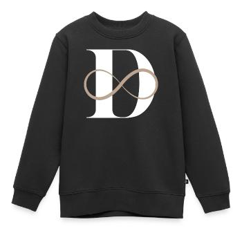 Buchstabe der Unendlichkeit - Kinder Premium Organic Sweatshirt - Schwarz - Vorne - AI Model Kid Female (0cm)