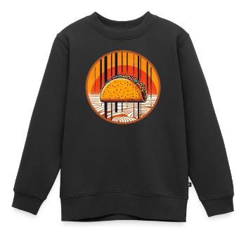 Taco - Kinder Premium Organic Sweatshirt - Schwarz - Vorne - AI Model Kid Female (0cm)