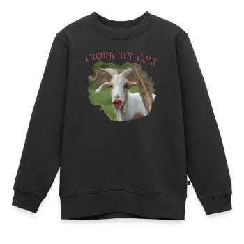 Carmen la chèvre Chèvre Parodie les Geissens - Sweat Premium enfant bio - noir - Devant - AI Model Kid Female (0cm)