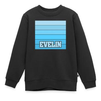 Evelin als Frauenname - Kinder Premium Organic Sweatshirt - Schwarz - Vorne - AI Model Kid Female (0cm)