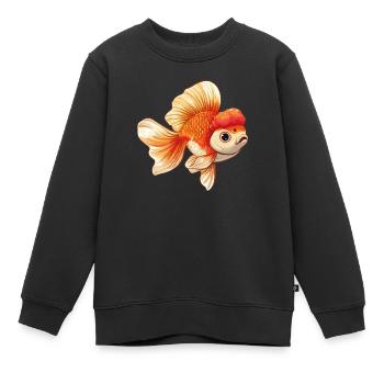 Schleierschwanz Oranda Goldfisch - Kinder Premium Organic Sweatshirt - Schwarz - Vorne - AI Model Kid Female (0cm)