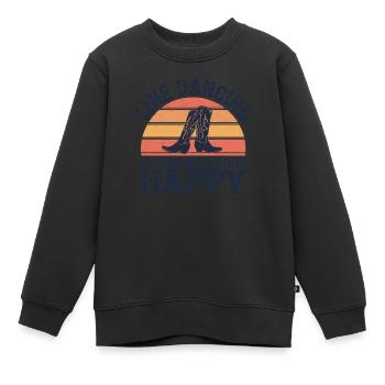 Tanzleidenschaft voller Lebensfreude - Kinder Premium Organic Sweatshirt - Schwarz - Vorne - AI Model Kid Female (0cm)