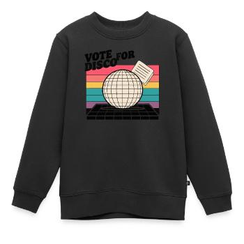 Votez pour Disco - Sweat Premium enfant bio - noir - Devant - AI Model Kid Female (0cm)
