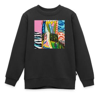 1000038773 - Sweat Premium enfant bio - noir - Devant - AI Model Kid Female (0cm)