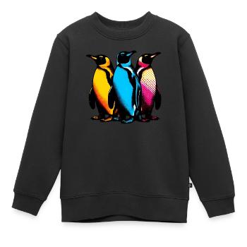 Pinguine Pinguine - Kinder Premium Organic Sweatshirt - Schwarz - Vorne - AI Model Kid Female (0cm)