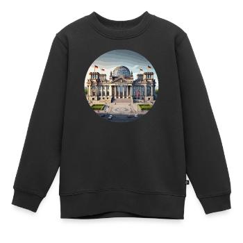 Reichstagsgebäude - Sweat Premium enfant bio - noir - Devant - AI Model Kid Female (0cm)