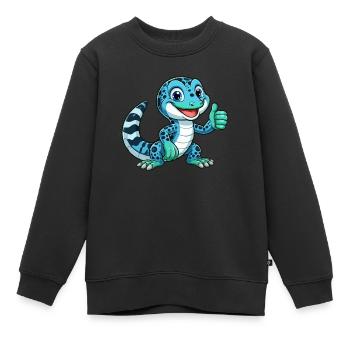 Salamandre - Sweat Premium enfant bio - noir - Devant - AI Model Kid Female (0cm)