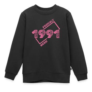 Geboren 1991 - Kinder Premium Organic Sweatshirt - Schwarz - Vorne - AI Model Kid Female (0cm)