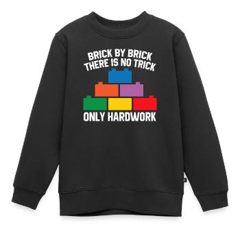 Brick Builder Toys Blocks Clamping Blocks Bricks - Kids Premium Organic Sweatshirt - black - Front - AI Model Kid Female (0cm)