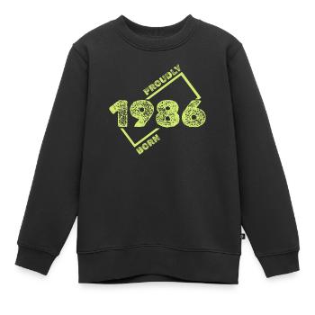 1986 1986 - Sweat Premium enfant bio - noir - Devant - AI Model Kid Female (0cm)