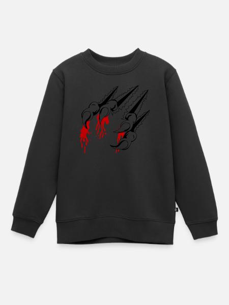 griffes 01 - Sweat Premium enfant bio - noir