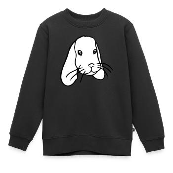 Hase Kaninchen Häschen Nagetier Kleintier niedlich - Kinder Premium Organic Sweatshirt - Schwarz - Vorne - AI Model Kid Female (0cm)