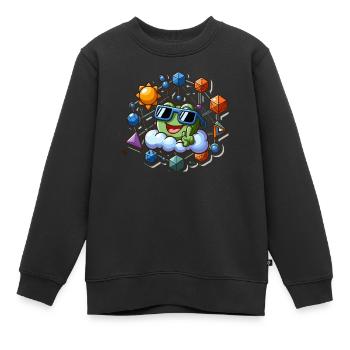 Mathe Spiel - Kinder Premium Organic Sweatshirt - Schwarz - Vorne - AI Model Kid Female (0cm)