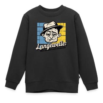 Bored - Kids Premium Organic Sweatshirt - black - Front - AI Model Kid Female (0cm)