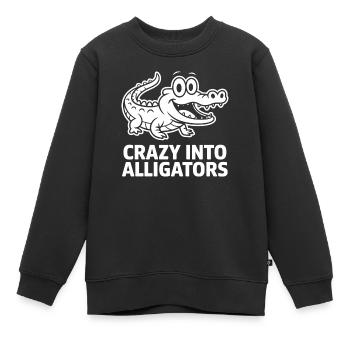 Niedliche Alligator-Alligatoren - Kinder Premium Organic Sweatshirt - Schwarz - Vorne - AI Model Kid Female (0cm)