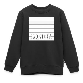 Monika als Frauenname - Kinder Premium Organic Sweatshirt - Schwarz - Vorne - AI Model Kid Female (0cm)