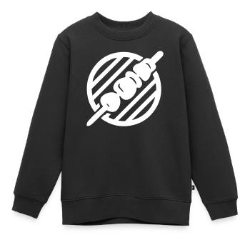 Kebab Grilling - Kids Premium Organic Sweatshirt - black - Front - AI Model Kid Female (0cm)