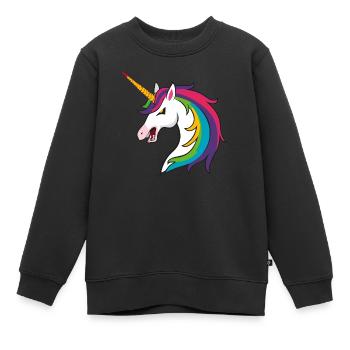 Unicron Evil - Kids Premium Organic Sweatshirt - black - Front - AI Model Kid Female (0cm)