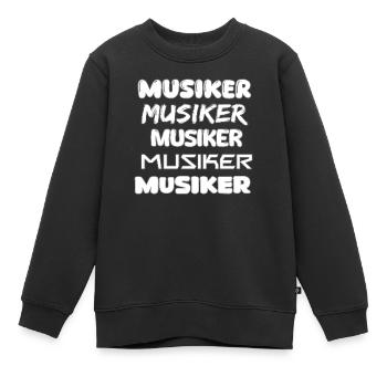 Musicien - Sweat Premium enfant bio - noir - Devant - AI Model Kid Female (0cm)