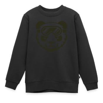 Pandabär Skibrille - Kinder Premium Organic Sweatshirt - Schwarz - Vorne - AI Model Kid Female (0cm)