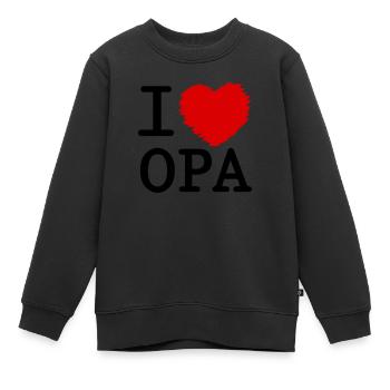 J'aime le grand-papa - Sweat Premium enfant bio - noir - Devant - AI Model Kid Female (0cm)