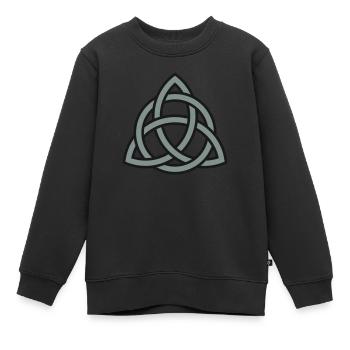 celtic trinity knot - Kinder Premium Organic Sweatshirt - Schwarz - Vorne - AI Model Kid Female (0cm)