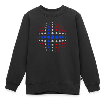 geo_dotsphere_norway_3c02 - Sweat Premium enfant bio - noir - Devant - AI Model Kid Female (0cm)