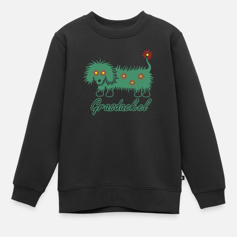 grasdackel 4 - Kinder Premium Organic Sweatshirt - Schwarz