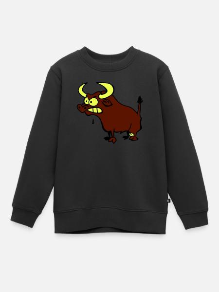 Mad Bull - Sweat Premium enfant bio - noir