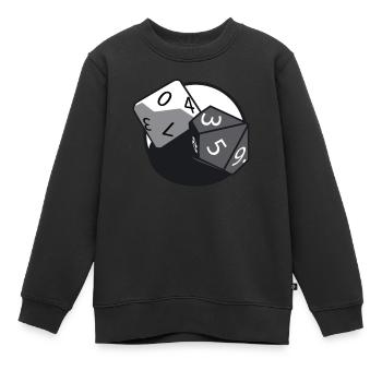 Cube 03 - Sweat Premium enfant bio - noir - Devant - AI Model Kid Female (0cm)