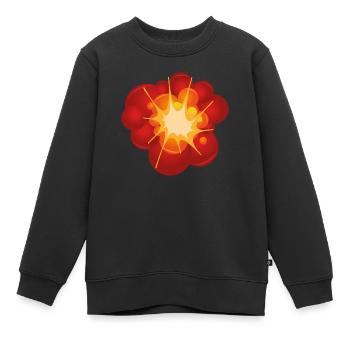 Explosion - Kinder Premium Organic Sweatshirt - Schwarz - Vorne - AI Model Kid Female (0cm)