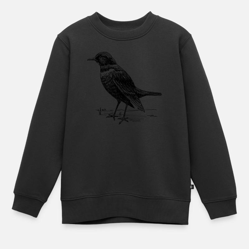 Amsel - Kinder Premium Organic Sweatshirt - Schwarz