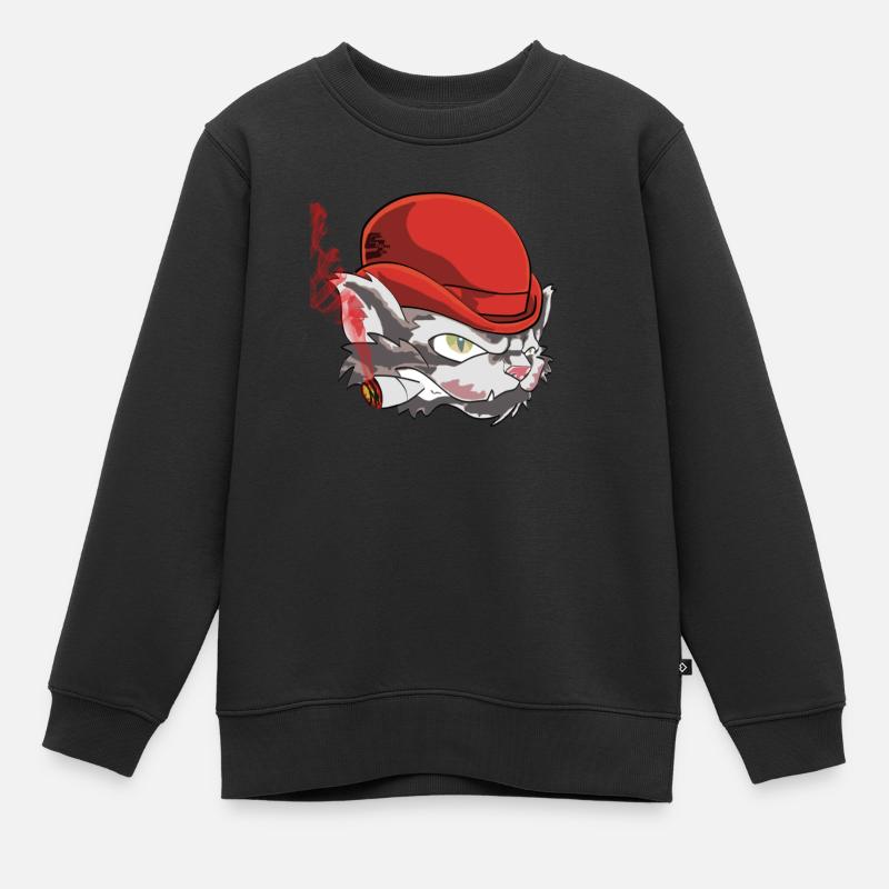 tshirt mafia cat by customstyle - Sweat Premium enfant bio - noir