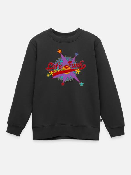 LET'S FUNK - musique funky - Sweat Premium enfant bio - noir