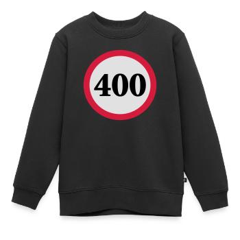 geschwindigkeitstafel_400 - Kinder Premium Organic Sweatshirt - Schwarz - Vorne - AI Model Kid Female (0cm)